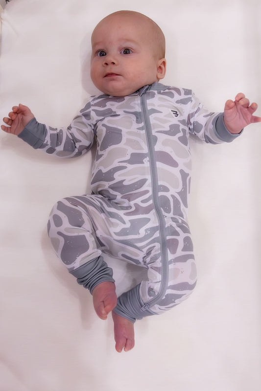 Baby Zip Up - White Camo