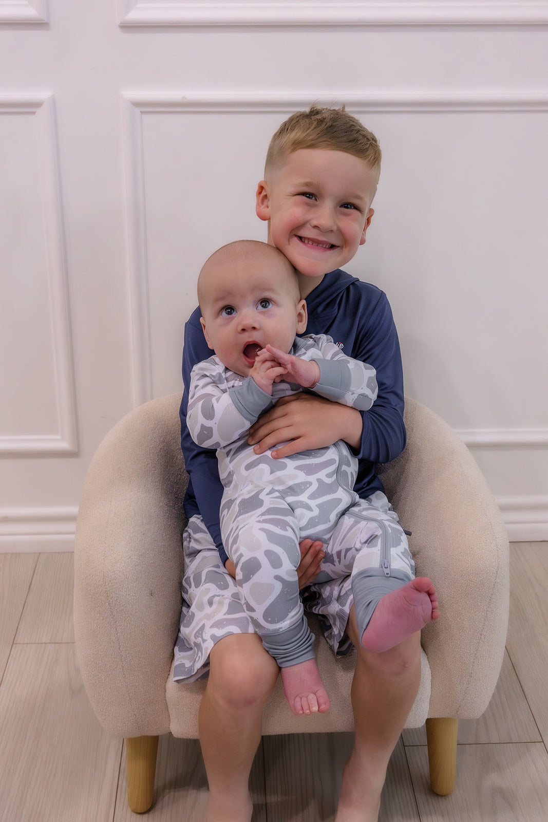 Baby Zip Up - White Camo