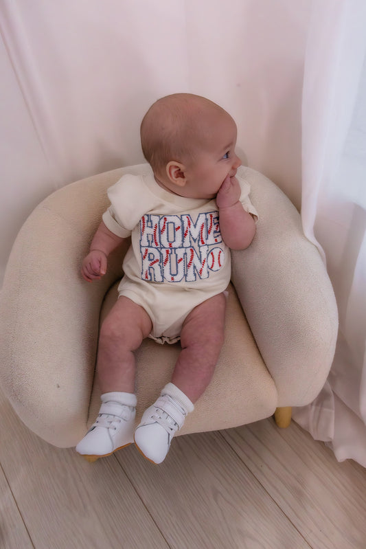 Home Run Patch Short Sleeve Romper