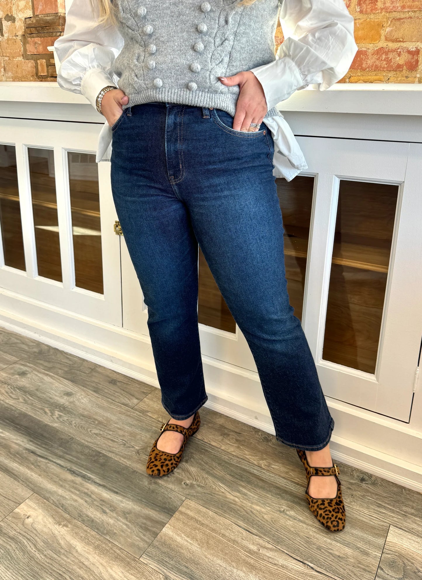 Shy Girl High Rise Crop Flare - Deep Kiss