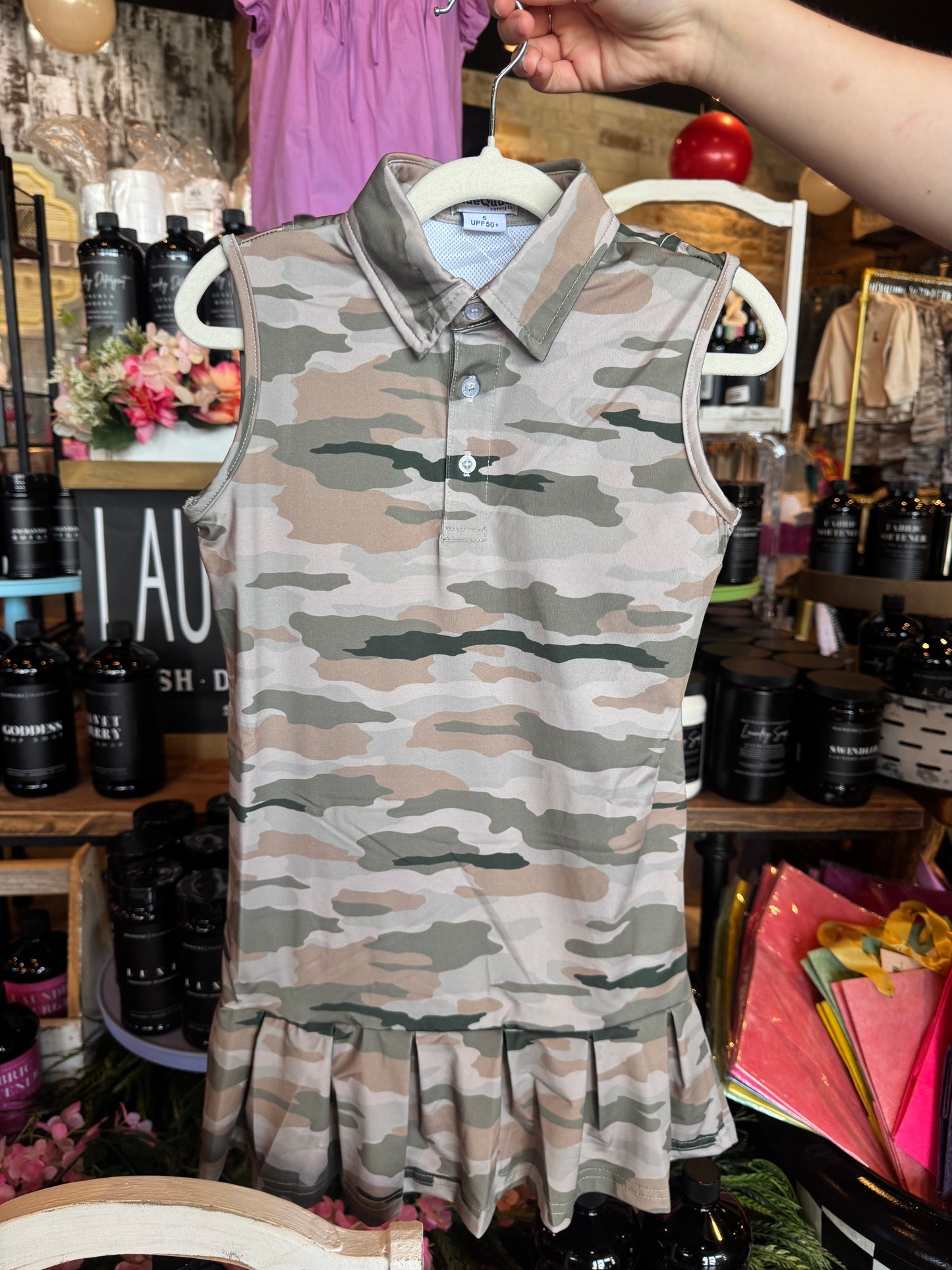 Golf Camo Polo Sleeveless Dress