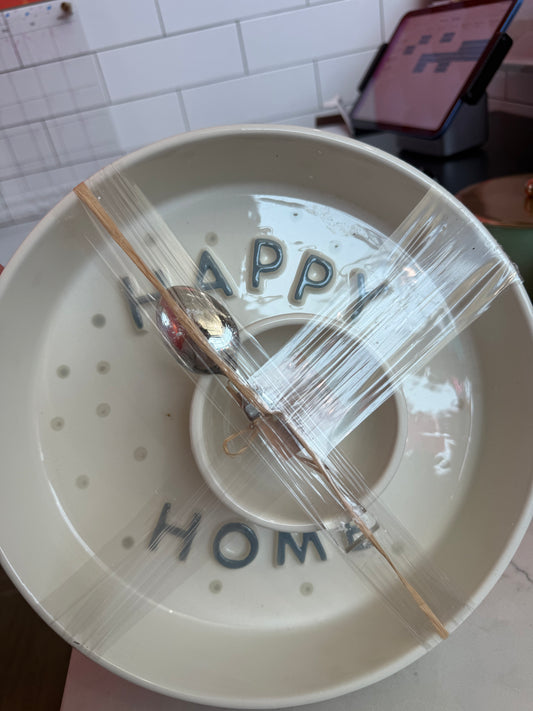 Happy Woven Chip Dip Plate