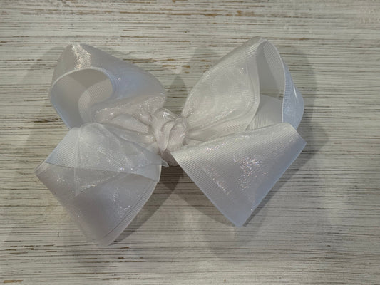 Organza White Bow
