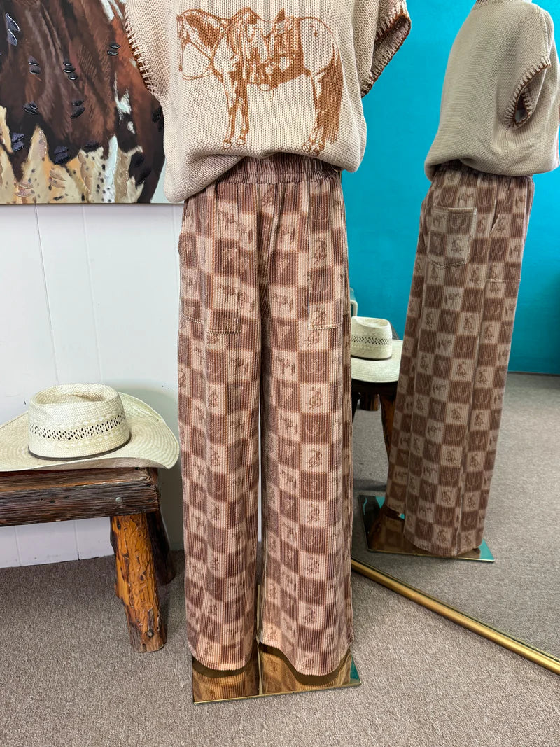 Cozy cowboy check Pants
