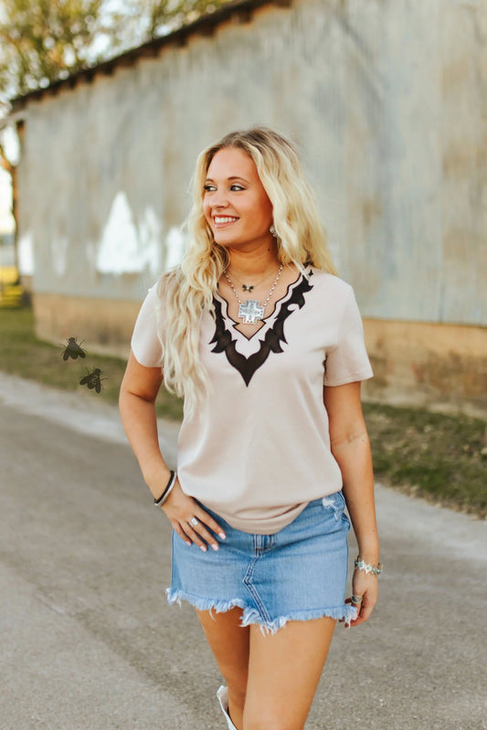 Desert Vneck Top