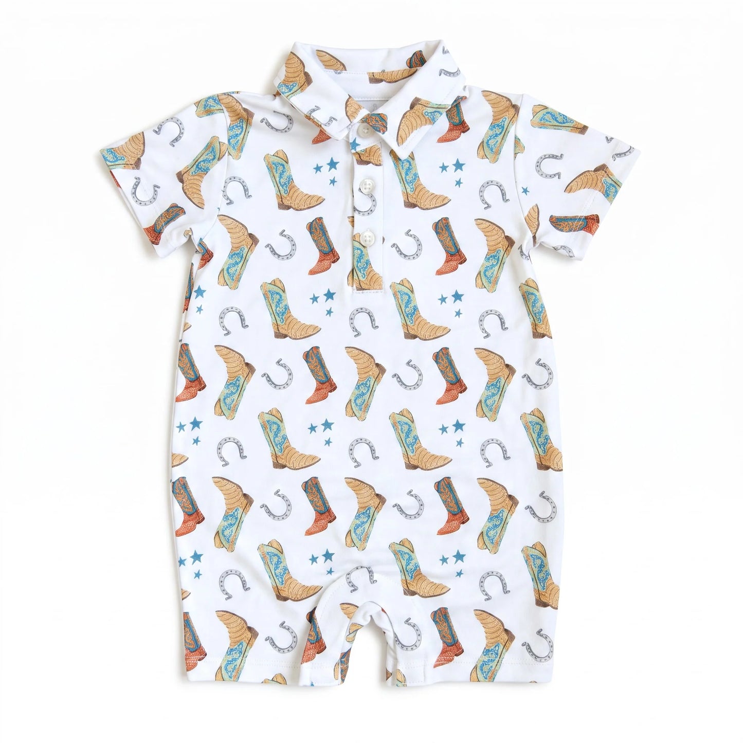 Knox Romper - Boots - Blue