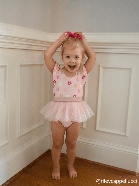 Girls' Reversible Swimsuit And Tutu Set