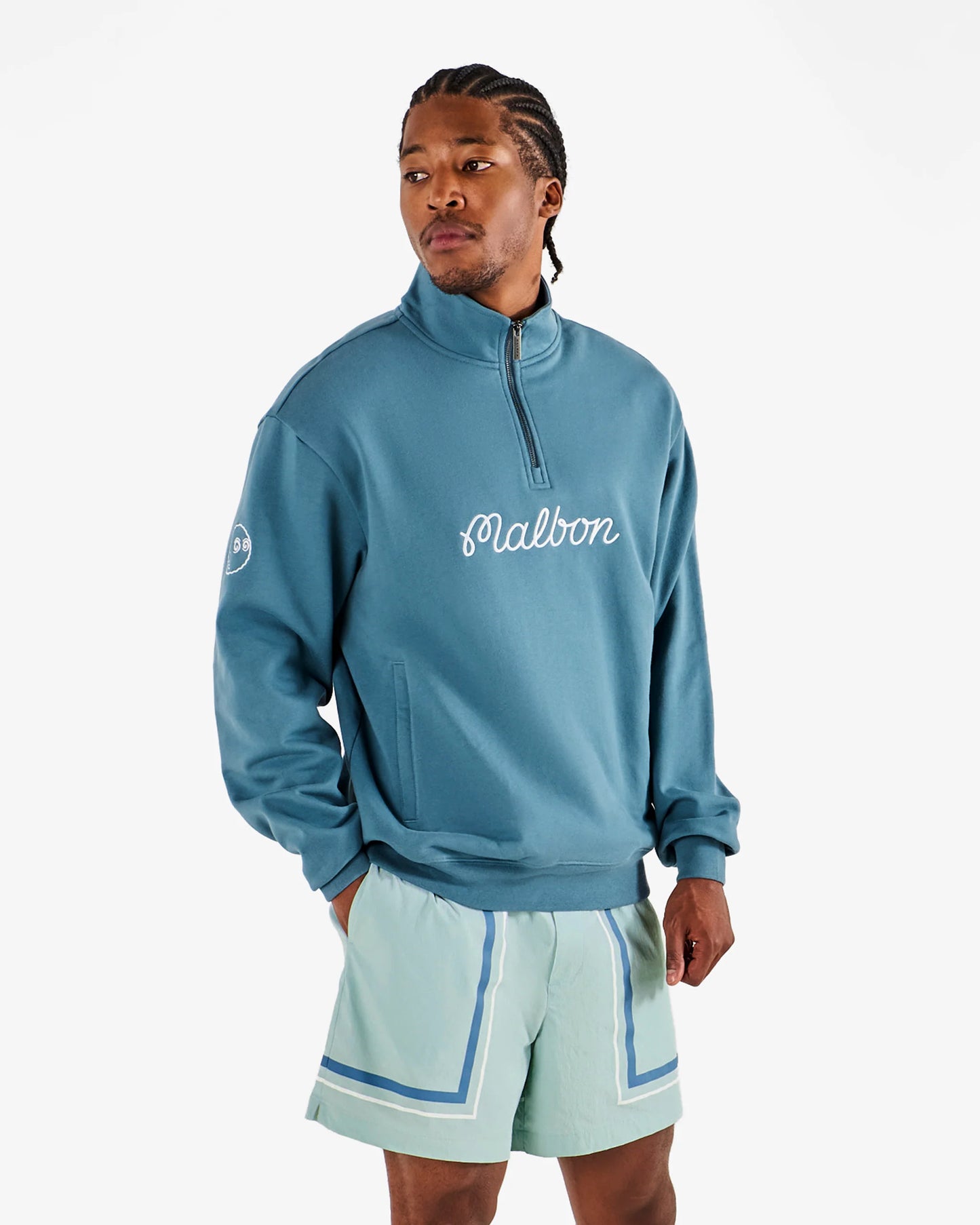 COLLEGIATE SWEATSHIRT-Aegean blue
