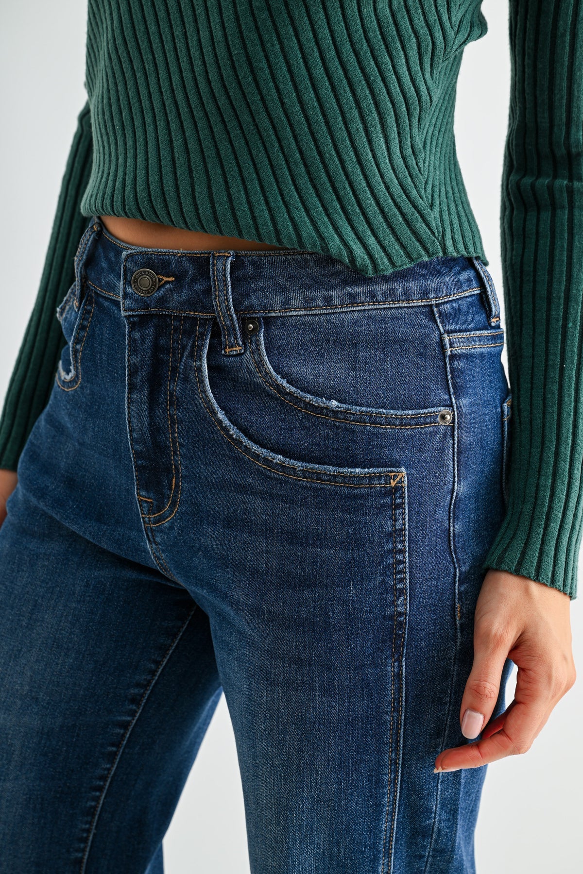 MIca High-Rise Slim Wide Cuffed Leg Jeans