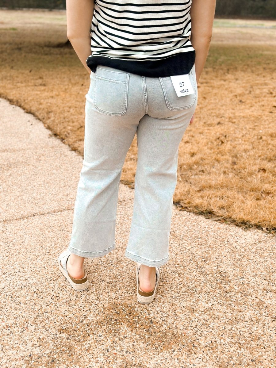 Mica High Rise Cropped Wide Leg w/patch pocket