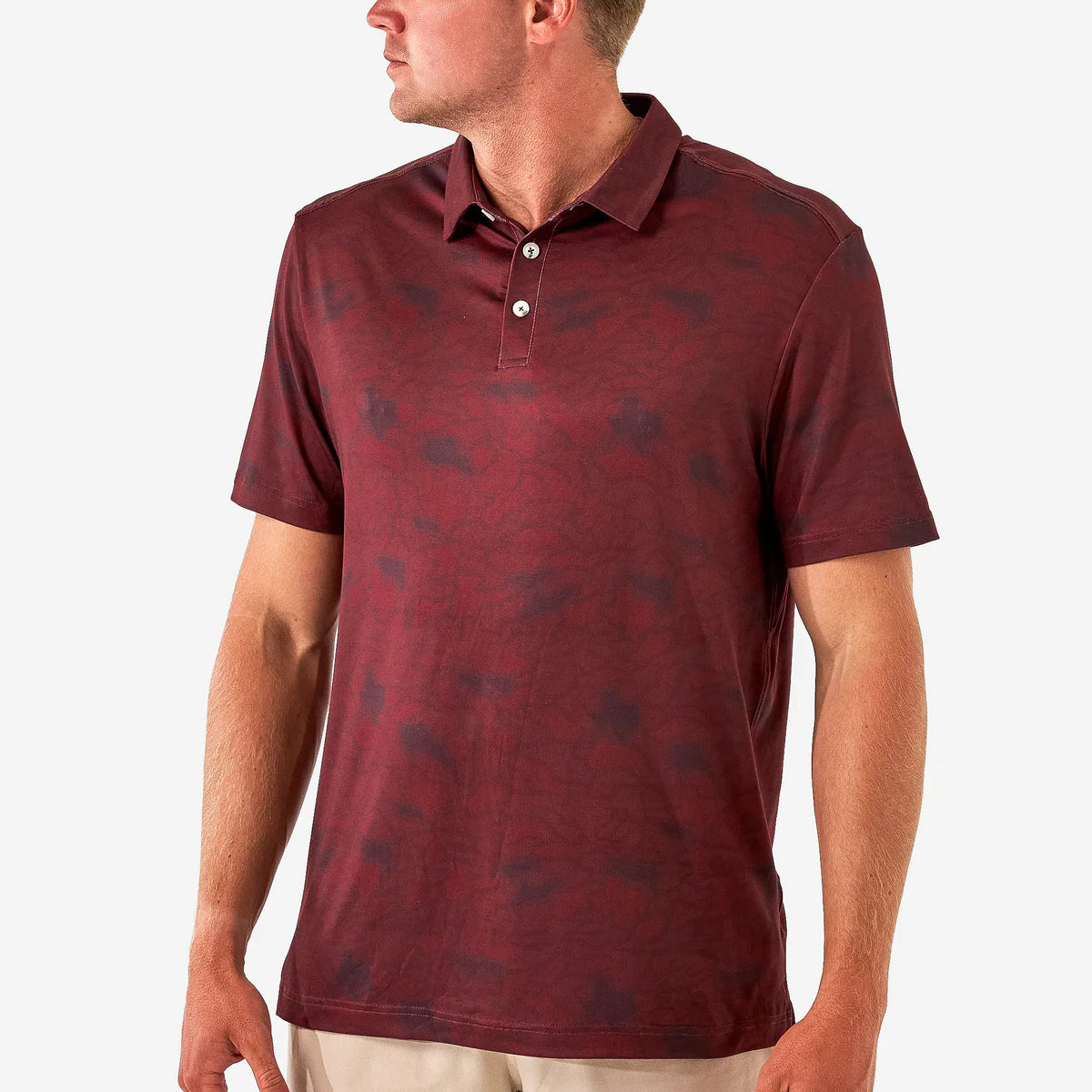 Performance POLO - Maroon Texas Camo