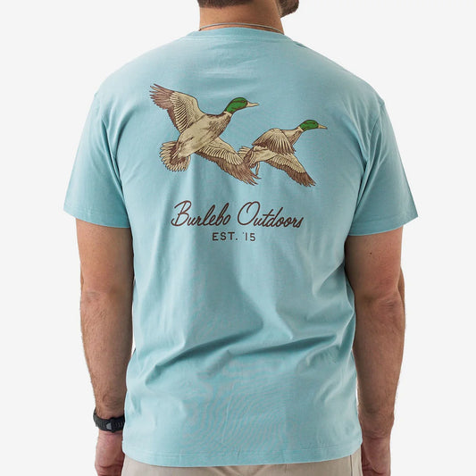 Short Sleeve Tee - Flying Mallards - Sky Blue