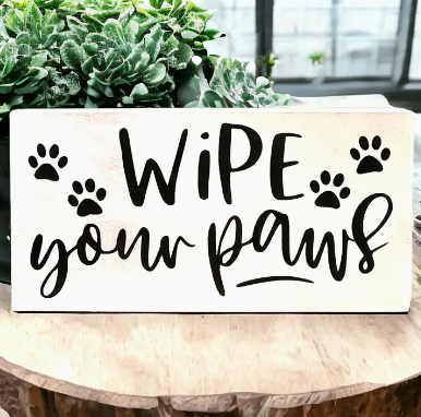 Wipe Your Paws Sign