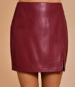 Faux Leather skirt Burgandy