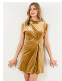 Velvet Dress Gold