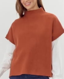 Cozy Dolman sleeve top Spice