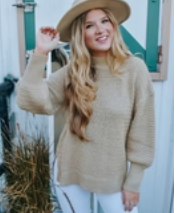 LS Tunic Sweater Khaki