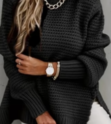 LS Tunic Sweater Black