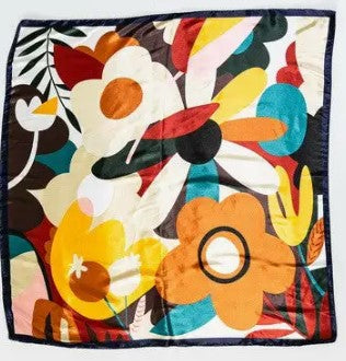 scarf bright floral