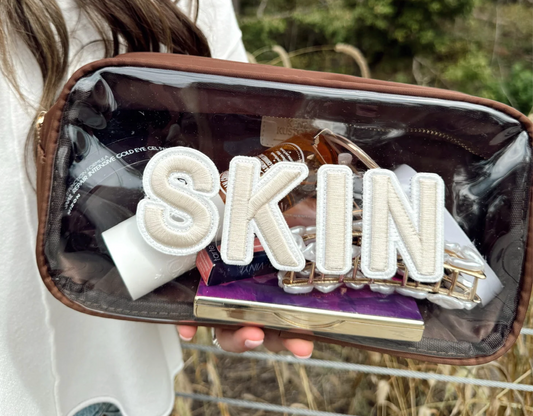 Large Clear Cosmetic Bag - Skin