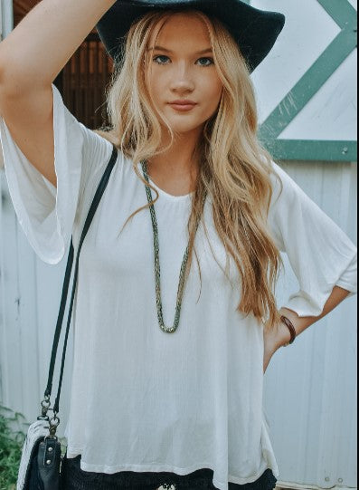 Flutter sleeve tshirt