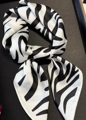 Zebra Print Scarf black