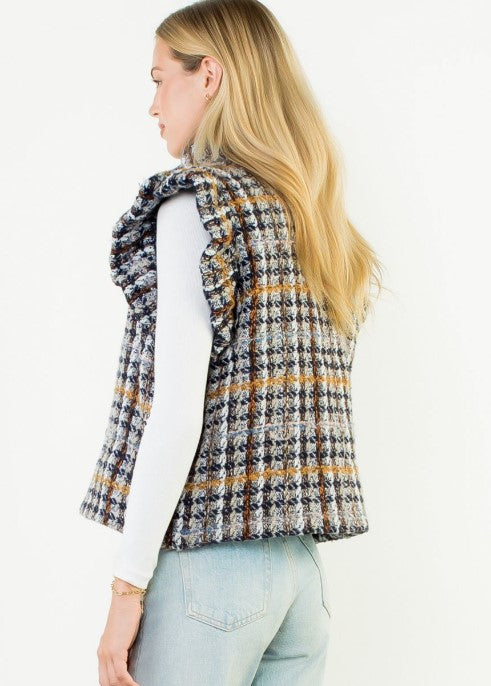 Tweed Vest Navy combo