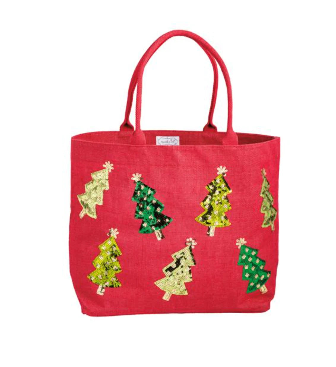Holiday Classic Sparkle Tote- Red