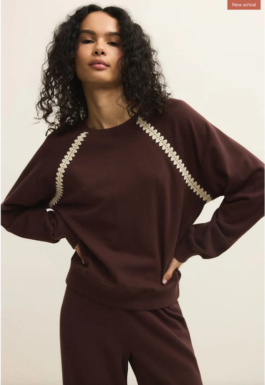 All Around Sweater Chocolate Cherry
