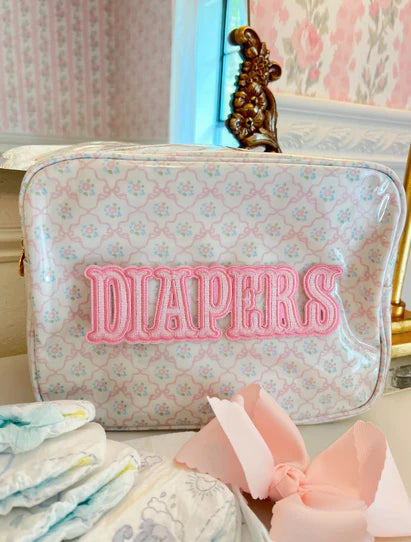 Pink Floral Diaper Bag