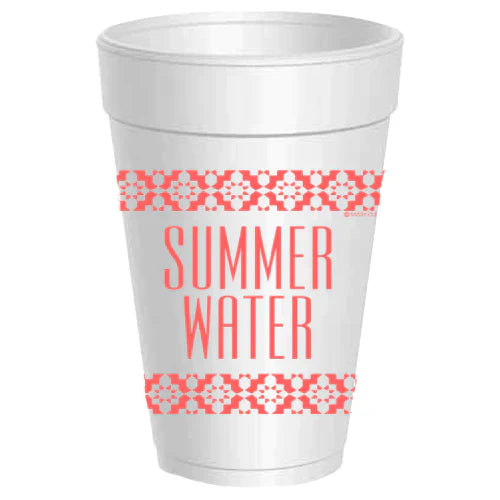 Summer Water Styrofoam Cups