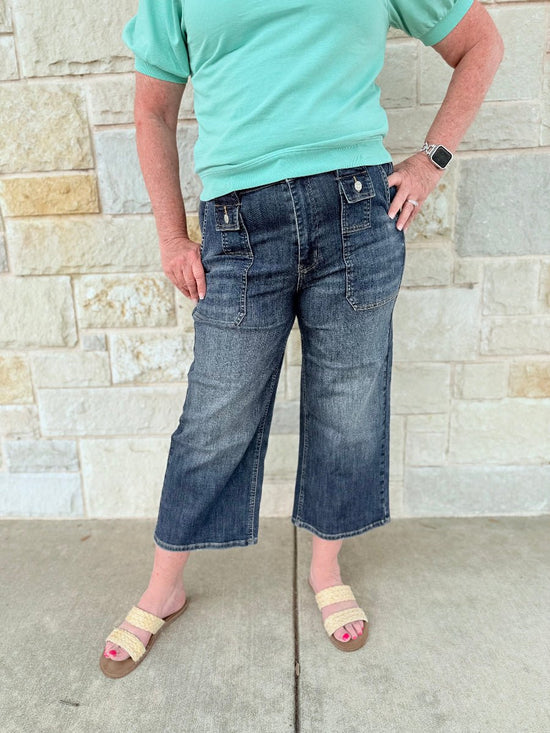The Everyday Utility Wide-Leg Crop Pant