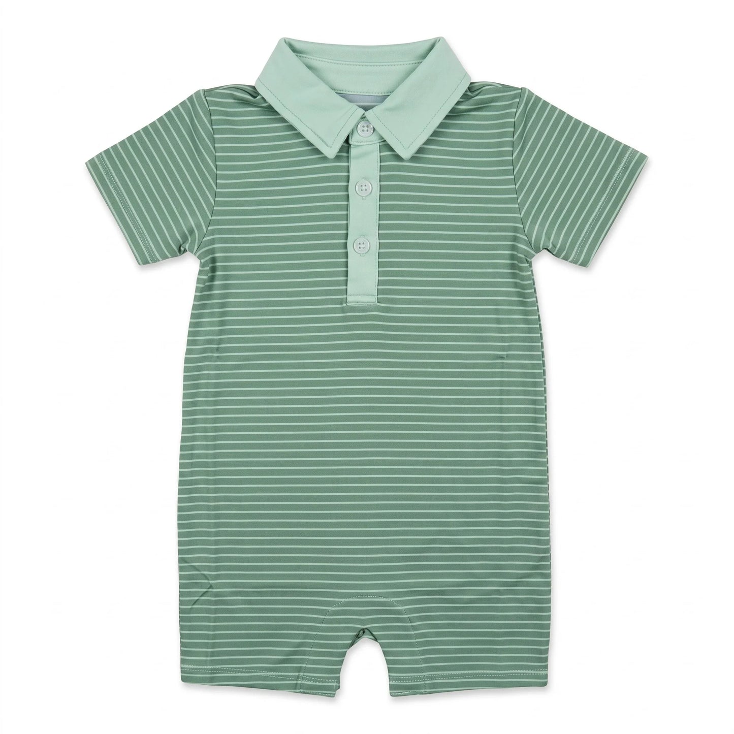 Tripp Romper - Green Stripe