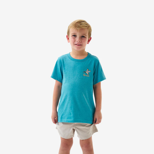 Youth Short Sleeve Tee - Pintail Diving Duck - Cyan