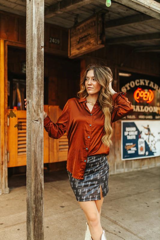 Satin Rust Longsleeve