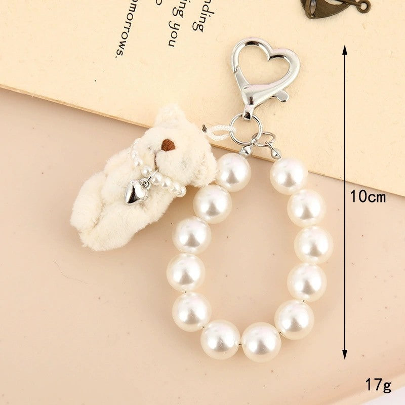 The Bear Necessities Bear & Pearl Keychain Charm
