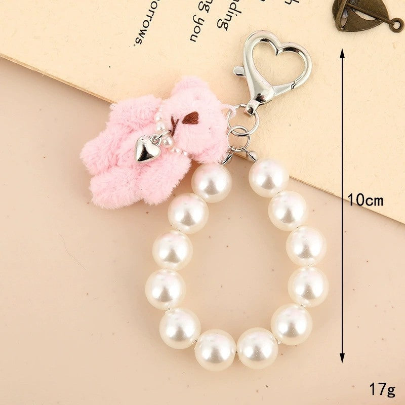 The Bear Necessities Bear & Pearl Keychain Charm