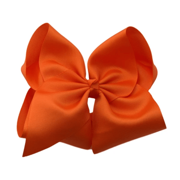 6 inch Solid Grosgrain Bow/French Barrette