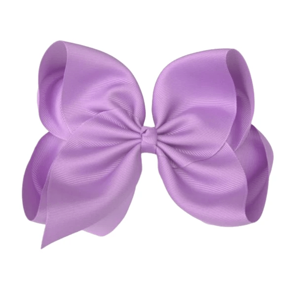 6 inch Solid Grosgrain Bow/French Barrette