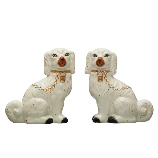 Hand-Painted Dolomite Vintage Reproduction Staffordshire, Multi Color