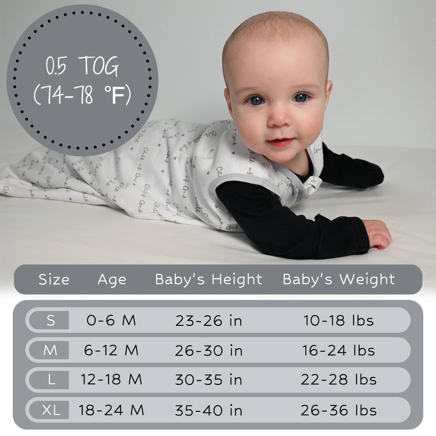 Child of God Baby Sleep Sack, 100% Organic Cotton: 6-12M