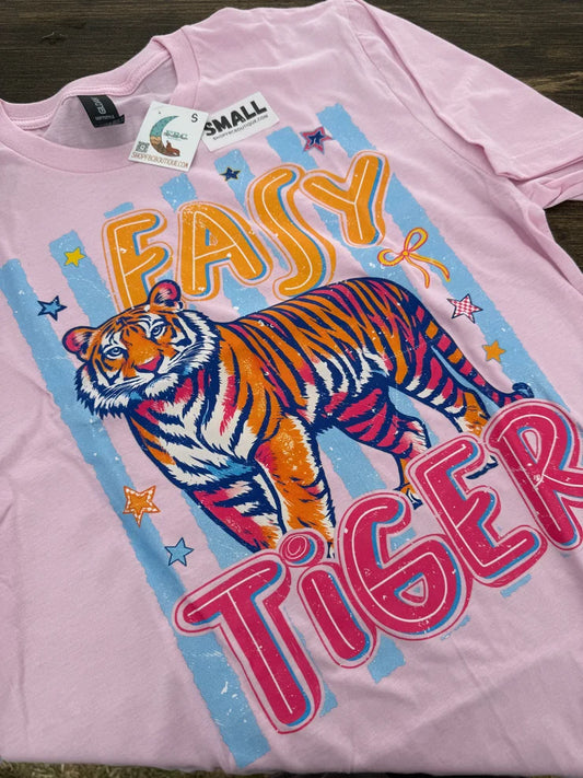 Easy Tiger Pink Detail Graphic Tee