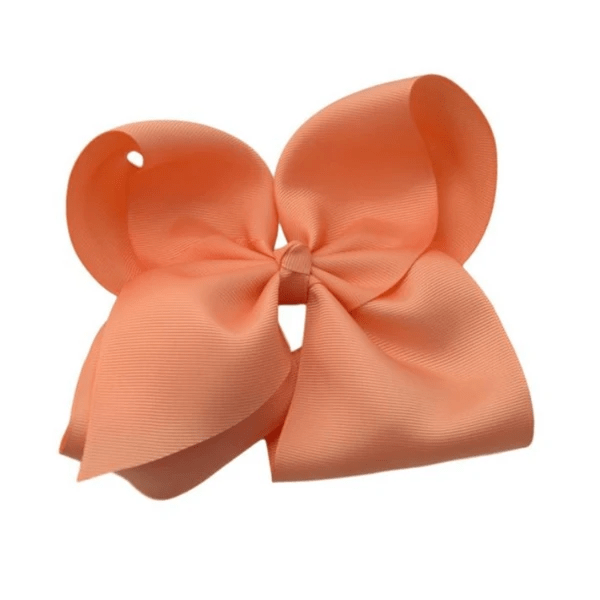 6 inch Solid Grosgrain Bow/French Barrette