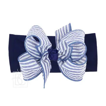 Beyond Creation Bow- Seersucker Headband