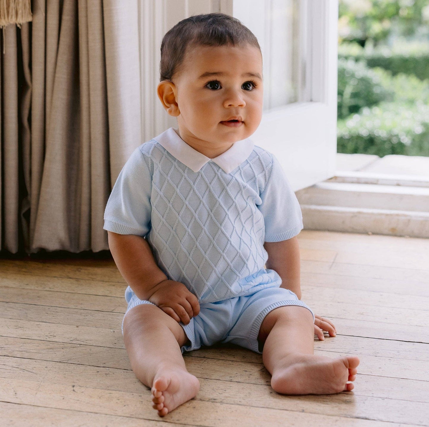Franklin Diamond Knitted Boys Set: 3 Months 62cm