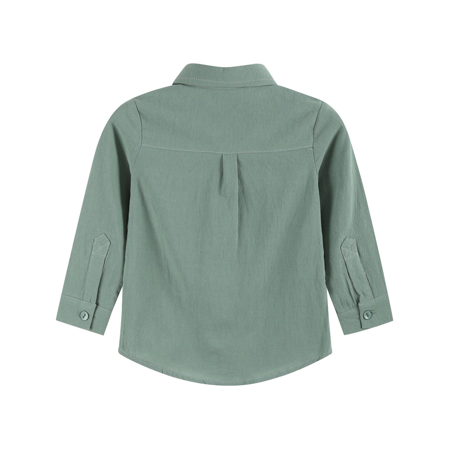 Sage Green Mallard Boys Dress Shirt: 5Y