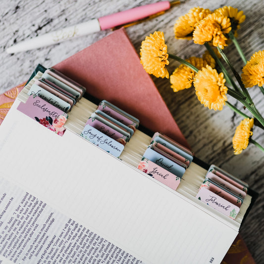 The Daily Grace Co Floral Bible Tabs