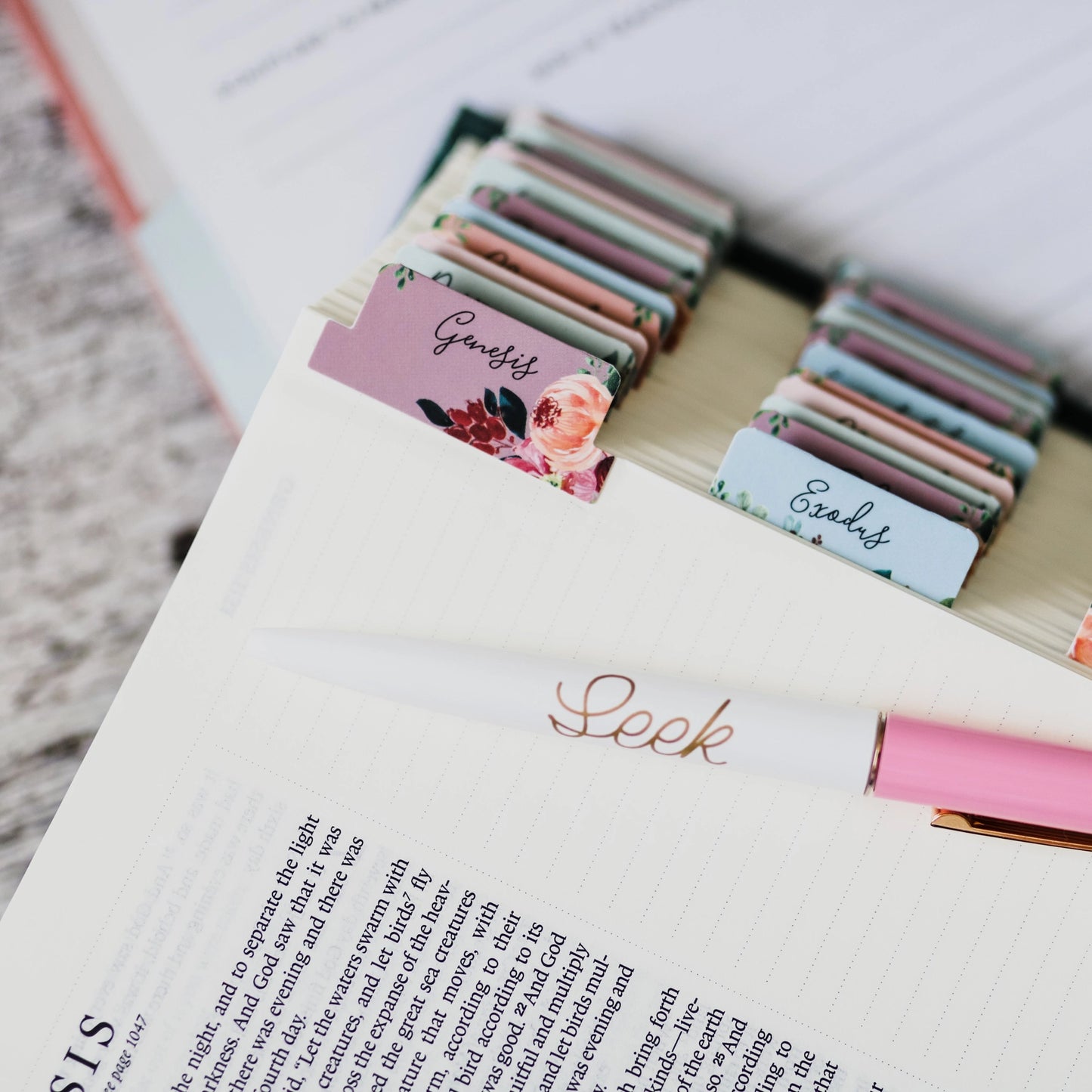 The Daily Grace Co Floral Bible Tabs