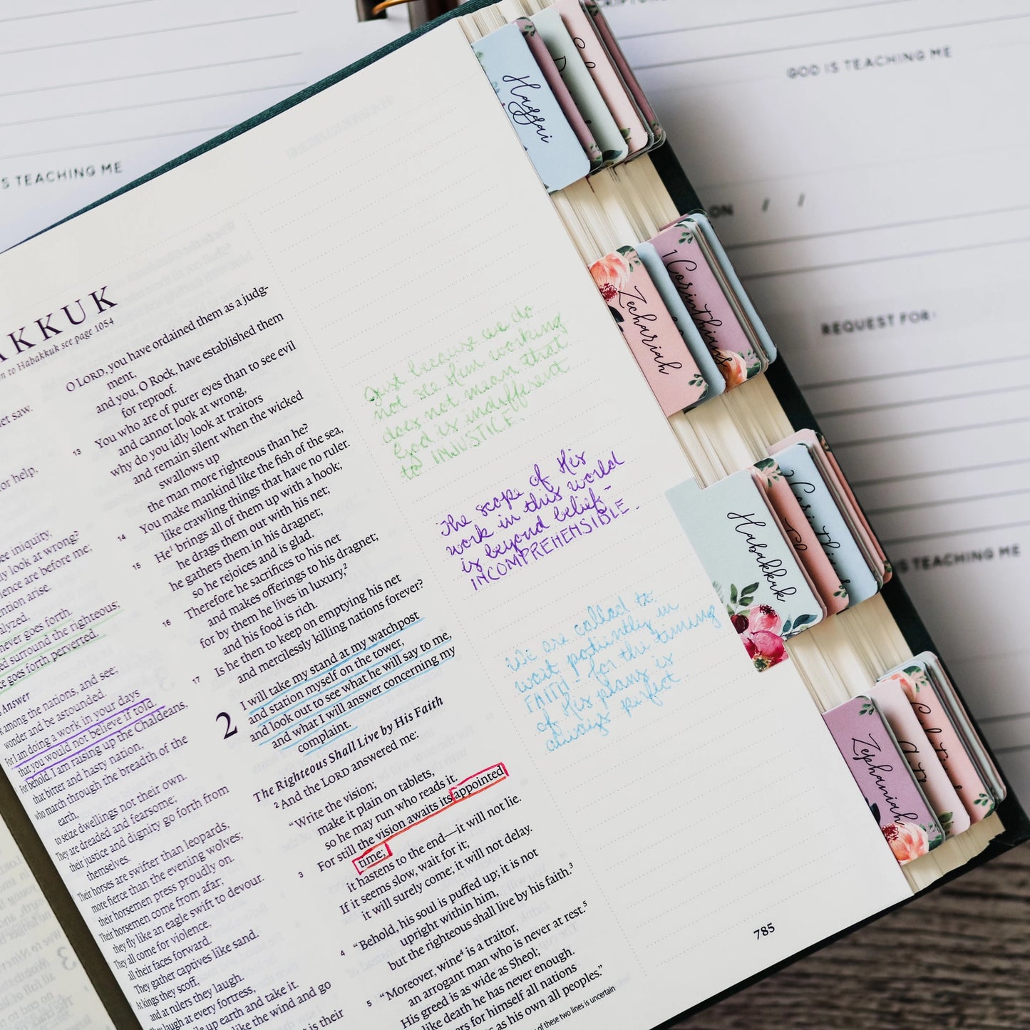 The Daily Grace Co Floral Bible Tabs