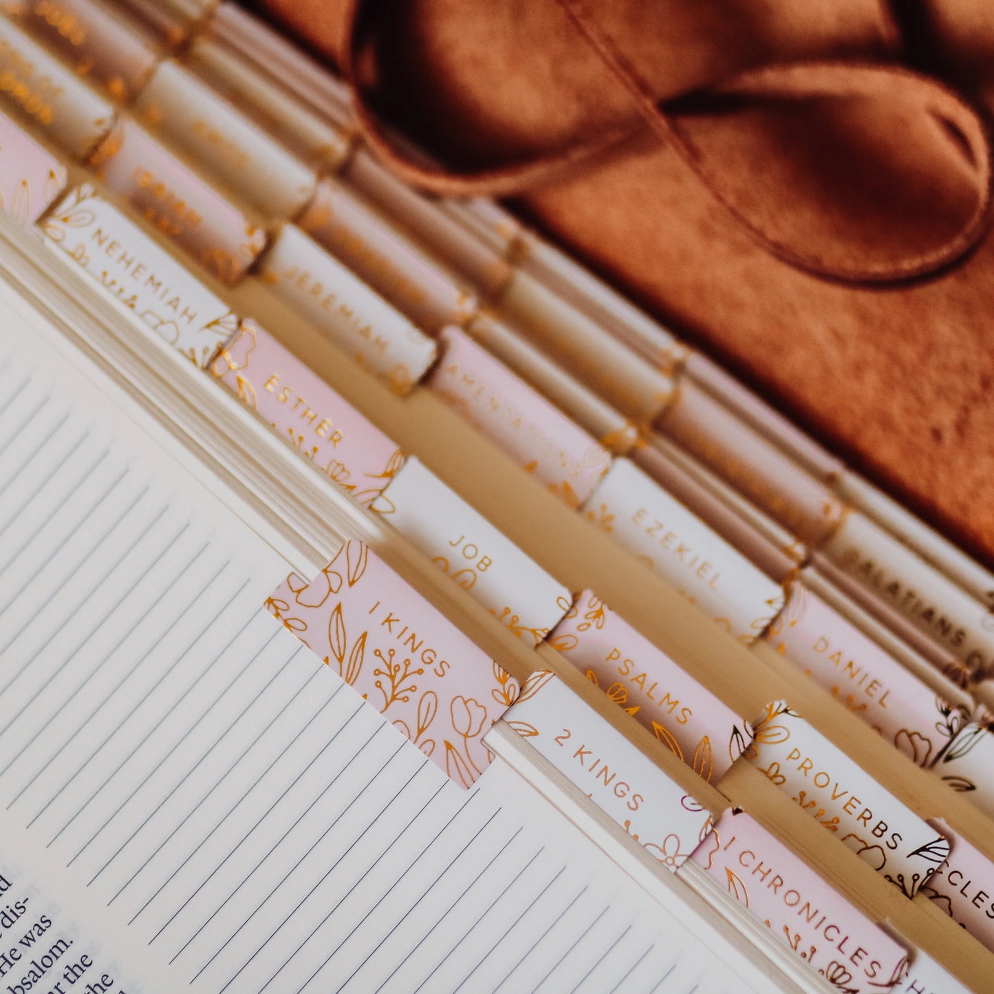 The Daily Grace Co Gold Foil Bible Tabs Dusty Pink